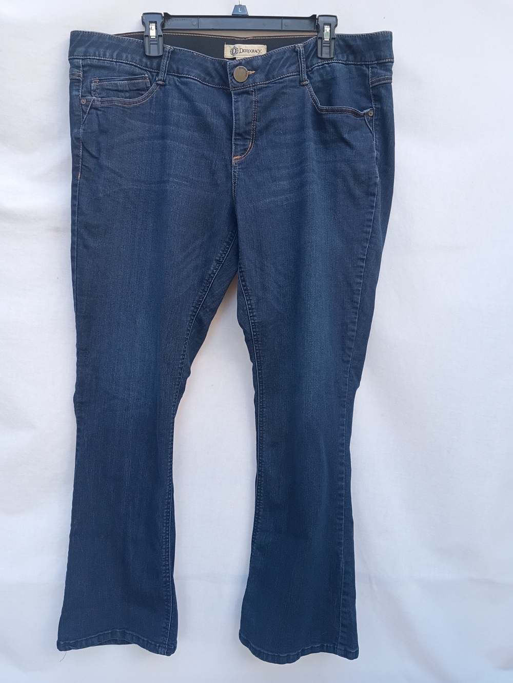 Democracy AB Solution Women’s Dark Wash Blue Stretch Bootcut Flare Jeans 20W